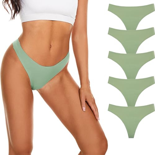 5pcs Donna Tanga Slip Ciclo Mestruale Intimo Mutandine Bikini, Lavabile Riutilizzabile, Mutande Assorbenti, Mutandine Periodico, Slip per Ciclo Mestruale