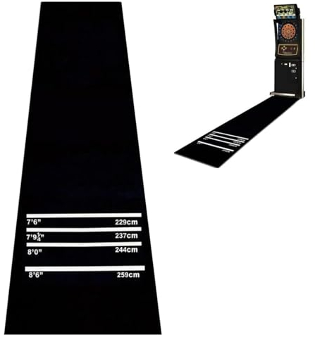 Tapis de Fléchettes en Caoutchouc Professionnel, Marqueur de Sol, Ligne d'orteil, pour Maison, Pub, Fête (118 X 23,6 Pouces)