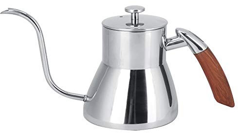 KOHARA 800 ml Kaffeekessel, Edelstahl-Tropftopf, Ausgießkessel, Schwanenhals-Teekanne mit Langer Öffnung und Thermometer für die Heimküche