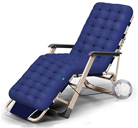 Loungesessel Sonnenliege/Lazy Couch Schaukelstuhl, Schwerelosigkeits-Klappbett für die Mittagspause mit atmungsaktivem Kissen, Balkon, Freizeit-Rückenlehne, Cooler Stuhl