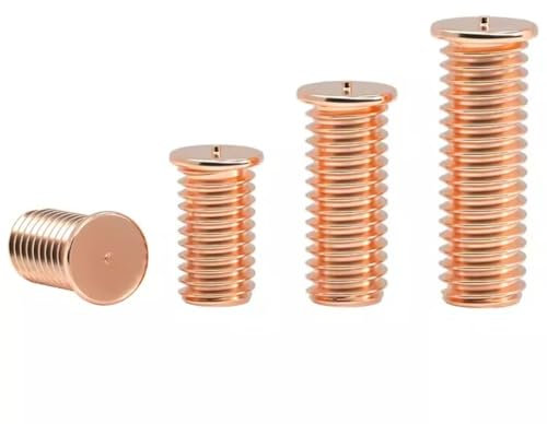 AYYSSM Pernos roscados for soldar for Soldadura por Descarga de Condensador Tornillos por Puntos Clavos revestidos de Cobre(25mm,M6 (20Pcs))