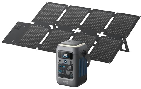 Anker SOLIX C300 DC, 288Wh 300W DC Power Bank Station with 60W Solar Panel | LiFePO4 Battery for Multiple Devices, Solar Generator for Outdoor, Camping, Travel & Emergencies