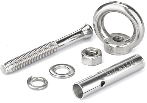 FEFEF Dehnbolzen-Ankerbolzen, M12 x 170 mm-M12 x 300 mm, Dehnbolzen, Deckenhaken, Hochleistungsbolzen, Ankerbefestigung, Hebebolzen aus Edelstahl 304(M12x170mm)