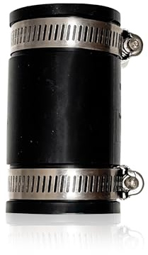Aqua Universe 1.25 Flexible Rubber Connector, Coupling with Hose Clips for Copper, PVC, Cast Iron and Steel Pipes, Fits in Pipe Sizes Between 32mm - 40mm