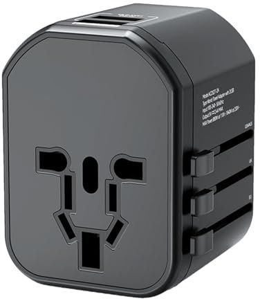 Adaptador de viaje Enchufe internacional,Adaptador de viaje a nivel mundial, Gadgets de viaje con adaptador internacional, Cargador internacional mundial, elementos imprescindibles para viajes interna