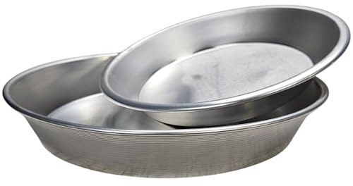 Terryshop74 2 pezzi Teglie, Teglia tortiera in alluminio diametro 26 cm per pastiera napoletana, crostata, torte basse teglia forno antiaderente