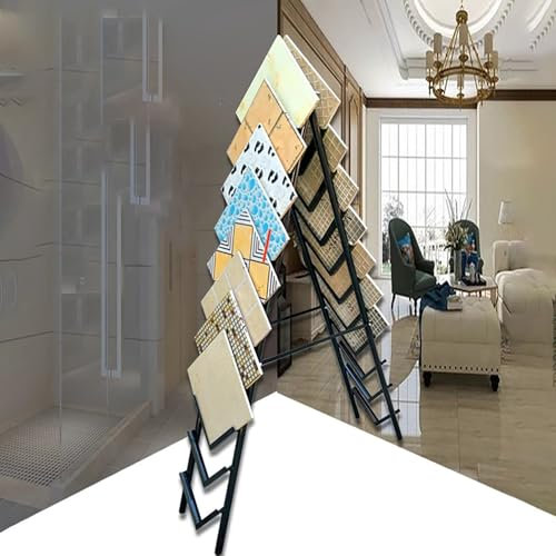 Présentoir Carrelage Présentoir de Carreaux Multicouche pour Échantillons de 15, 20, 25 et 30 Cm, Support de Présentation pour Assiettes en Bois, Cadre de Support pour Panneaux D'affichage Dans(Double