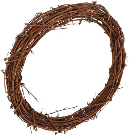 TOYANDONA Rattan Garland Wreath Twig Vine Hoops for Diy Christmas Decorations Woven Wreath Frame Rattan Vine