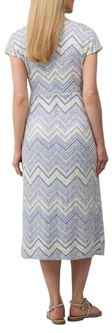 s.Oliver Vestido Midi Ajustado de Punto con Cuello de Pico, 53x2_Azul Cielo, 40