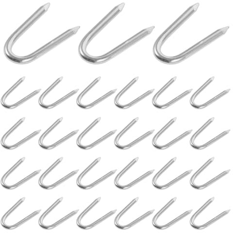 UKCOCO 3 Ensembles Grillage De Clou De Fer Cage Végétale Enjeux De Plein Air Pieu Usine Parc Bébé U Clous pour L'escrime Entraîneurs Métalliques pour Le Sol Le Fer 50 Pièces * 3