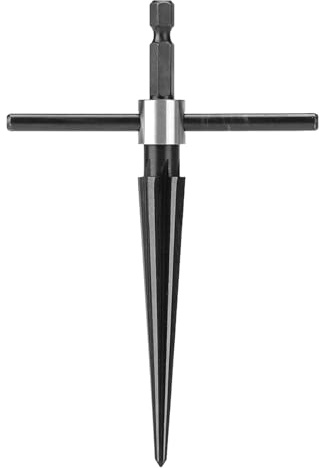 NDNCZDHC 3 to 13mm T Handle Tapered Reamer, 6 Fluted Guitar Bridge Pin Hole Handle Reaming Tool for Woodworker Guitar Luthier Cutting