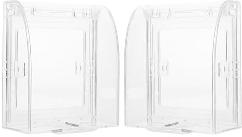 VILLFUL Coperture di Sicurezza per Prese Elettriche Trasparenti 2 Pezzi Protezione per per Interruttori a Parete Copertura Resistente per Prese Elettriche Standard Facile Installazione