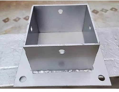 Edelstahl-Zaunpfosten-Ankerbasis – 2 robuste Pergola-Stützhalterungen for Beton-/Holzdecks(70x70mm)