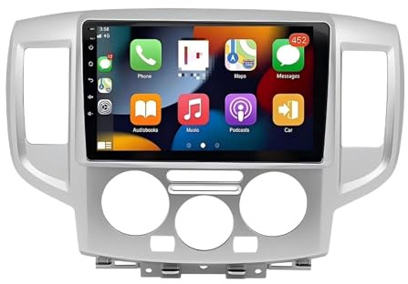 Sistema de navegación del automóvil Radio estéreo para Coche con cámara, micrófono, GPS, Compatible CarPlay, Android Auto, WiFi y Bluetooth para NV200