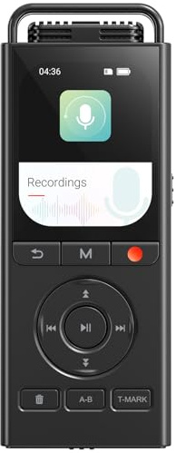 MECHEN 144GB Digitales Diktiergerät, 3072Kbps Voice Recorder Typ C | 10.000 h Aufnahmezeit, Sofort-Aufnahme, VOR Sprachsteuerung, Musik-Player, Passwortschutz, ideal für Vorträge & Meetings