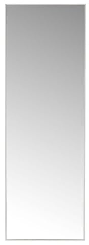 Espejo de pared de rectangular con marco blanco de plástico 30x90 cm | Espejo con marco fino de 4 mm. Ideal para vestidor, dormitorio o recibidor. Preparado para colgar en horizontal o vertical
