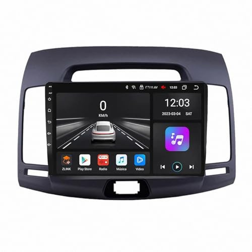 Carplay-Skärm för Hyundai Elantra 2007-2011 Röststyrning, Gps-Navigering, Med Kamera, Dashcam, Wifi, Bluetooth Bilradio Stereo Gps Navi, 8 Kärna 4G＋64G
