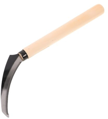 Yardwe Hoz Herramienta Portátil y Precisa de Acero con Cuchilla Dentada Desherbadora Manual para Cortar Césped y Maleza para Jardín y Cosechas en Casa