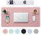 Multifunktionales Office Mauspad,BUBM 80 x 40 cm wasserdichte Schreibtischunterlage aus PU-Leder,Ultradünnes Mousepad,rutschfeste Schreibtischmatte, für Büro und Zuhause-Pink