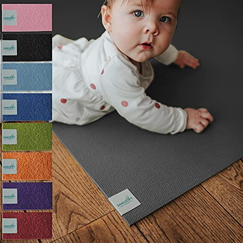 Sanosoft Krabbelunterlage Made in Germany - Öko-Tex 100-120x170 Grau