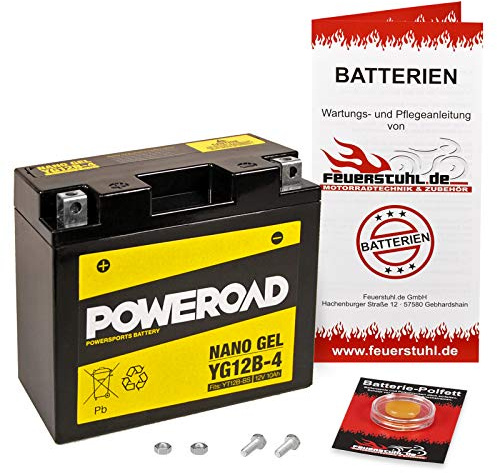 Gel-Batterie für Kawasaki ZX10R Ninja, 2006-2007 (ZXT00D) wartungsfrei, einbaufertig, startklar, inkl. 7,50€ Pfand
