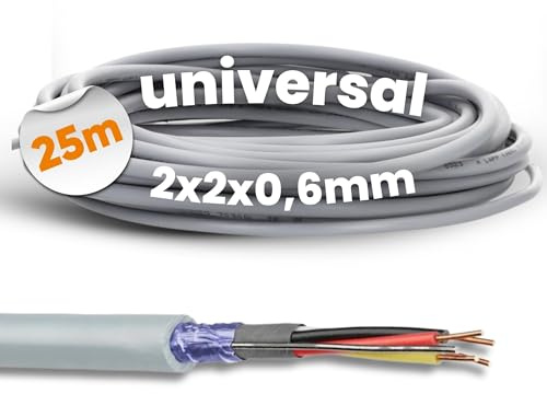 Lapp 25 meter 1591301 telefonkabel 2 x 2 x 0,6 mm J-Y (ST) Y telefonkabel 2 x 2 x 0,6 skärmad I fjärrkabel I ringkabel 4 ledare I larmkabel