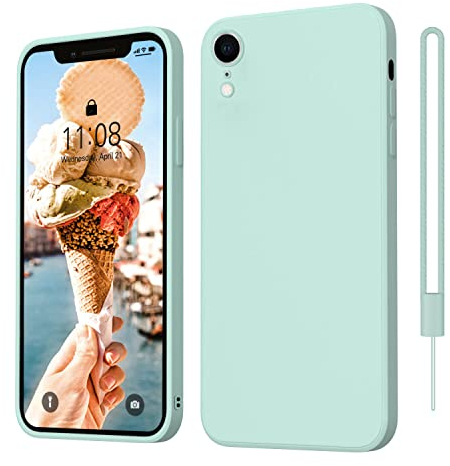 ORDA Hülle Kompatibel mit iPhone XR Silikon Case, Handyhülle für iPhone XR Ultra Dünn Slim mit Microfiber, Kratzfeste Rundumschutz Case Schutzhülle Hülle für iPhone XR 6.1'' Mint Grün