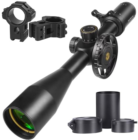 WestHunter Optik HD 6-24X50 FFP Gewehrzielfernrohre, 30mm First Focal Plane Taktisch Präzision Zielfernrohr(1/10 MIL) | Schwarz, Dovetail Kit