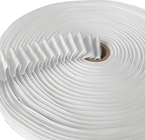 Bestlivings Cinta universal – Cinta fruncidora transparente 25 mm (longitud: 5 m – 50 m), cinta para coser telas, cortinas y cortinas