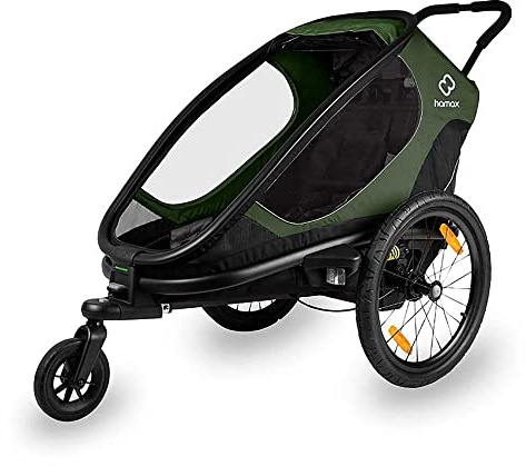 Hamax Outback One Child Bike Trailer: Green/Black