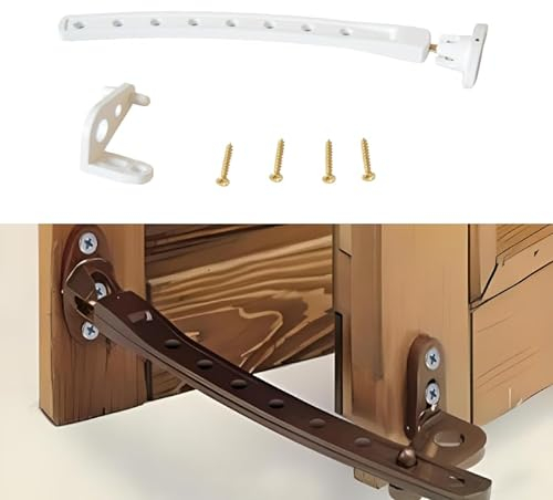 MOBILA FM51655 Regolatore di Apertura per Finestre, Portefinestre, Porte e Persiane per Corretto Ricircolo dell'Aria, Bianco, 23 x 5 x 2 cm