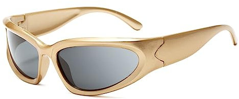 Long Keeper Lunette de Soleil Enfant Anti UV400 Y2K Lunettes de Soleil Enveloppante Lunettes de Sport Mixte pour 3 à 10 Ans Fille et Garçon, 55mm