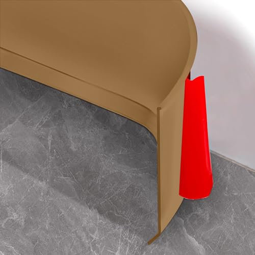 Battiscopa in PVC Adesivo, 10cm x 3.0m Copri Battiscopa Adesivo, Morbido Profilo Angolare PVC, Profili in PVC Copri Battiscopa Decorativi per Cucina e Bagno,Soggiorno, Officio (Marrone)