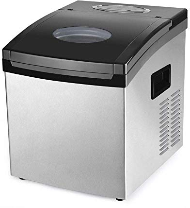 Macchina per il ghiaccio da bancone, macchina per cubetti di ghiaccio portatile, produce 55 libbre di ghiaccio in 24 ore, cubetti di ghiaccio pronti in 15 minuti, macchina per la produzione di ghiacc