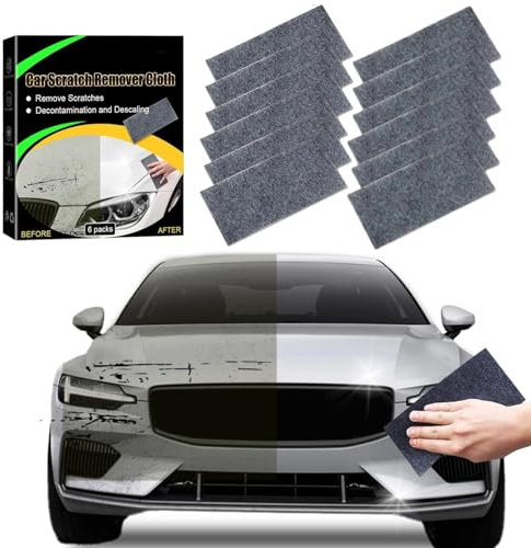 Junerain Panno for Graffi Auto, 12 Pezzi Panno for Rimuovere Graffi Auto, Panno Magico for Riparazione Graffi Auto Panno for Auto Vernice Macchie d' e Lucidatura della Superficie