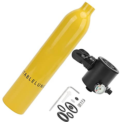 Leichte Tauch-Sauerstoffflasche Zum Tauchen mit Atemregler für Erwachsene (Sauerstoffflasche gelb)