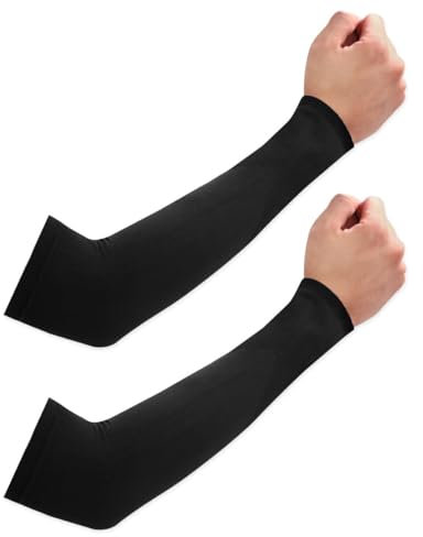 RHHGHY Manicotti Unisex da 1 paio Nero Manicotti Traspiranti anti-UV Maniche per Braccia per Pallavolo, Ciclismo, Pallacanestro, Corsa, Lavoro All'Aperto, Gioco