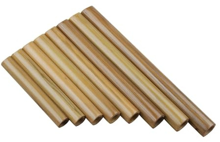 Panflöte 8 Rohre G-Tonart Panflöte Panflöten Holzblasinstrument Braune Bambus Panflöte(Left)