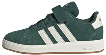 adidas unisex - barn Grand Court 00S Children Shoes, Collegiate Green/Off White/Gum, 34 EU