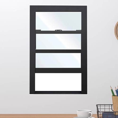 Schalldichte Schiebefenster mit Griffen für Geschäftsküche, Badezimmer, Cafés (60 x 120 cm)