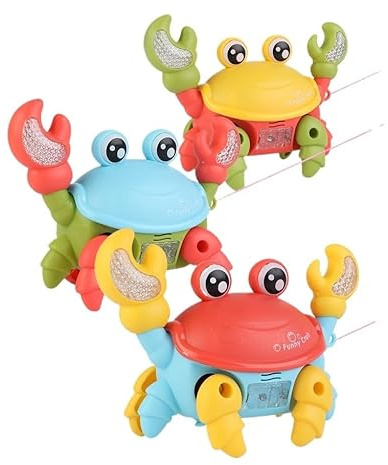 VVDPJLS Induktion Krabbeln Krabbe Krake Walking Spielzeug Elektronische Haustiere Musical Spielzeug Pädagogisches Moving Spielzeug (Random-1PCS)