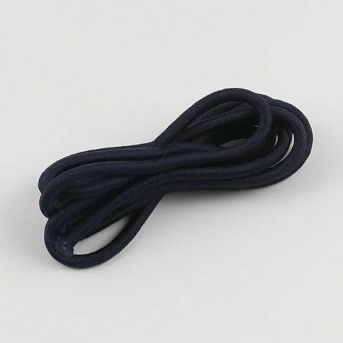 Bandas elásticas de 4,0 mm (5/10 metros), cuerda de goma elástica para el pelo, cinturón, cordón elástico, accesorio de costura, azul marino, 4,0 mm, 5 metros