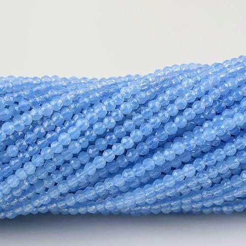 2mm 3.0mm Cat Eye Crystal Beads Faceted Loose Glass Beads for Jewelry Making Bracelet DIY Accessories 5 Strands/lot-Corn-Flower blue-2mm(1750pcs)