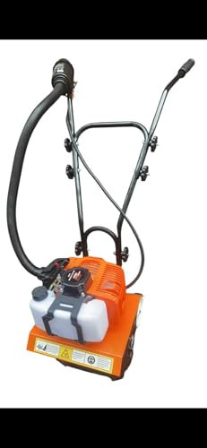 Motobineuse Thermique 52cc, Puissante avec Tube d'Aération, Système Anti-Poussière, Orange
