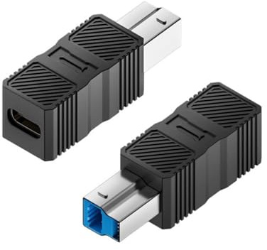 HUANGING Adaptador de impresora USB 3.0 USB B macho a hembra tipo C adaptador de impresora conector para escáneres de impresora