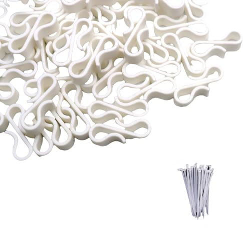 MHADBKH Lot de 120 crochets résistants aux intempéries pour lumières extérieures et câbles - Décoration de Noël - Clips de gouttière - Noir