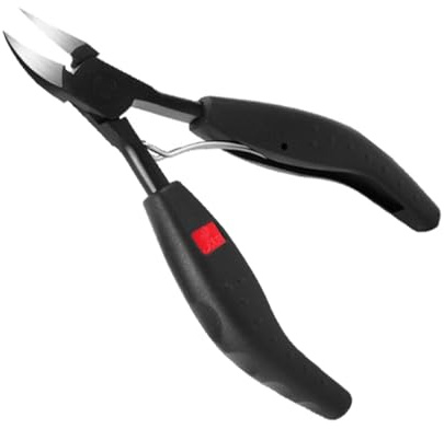 OUNONA Cortauñas Acero Inoxidable con Resorte Integrado Alicates Manicura Pedicura Ergonómicos Antideslizantes para Uñas Encarnadas y Cutículas Incluye Bolsa Negra para Almacenamiento