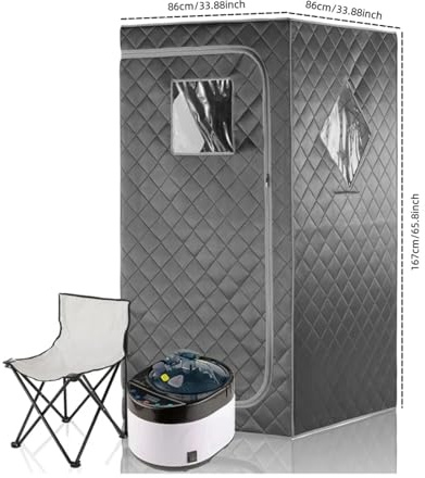 Sauna domestique de grande taille, hammam bénéfique for la peau, générateur 1600W 4,0 l, bain amincissant, SPA, santé for maison avec chaise(G Style)