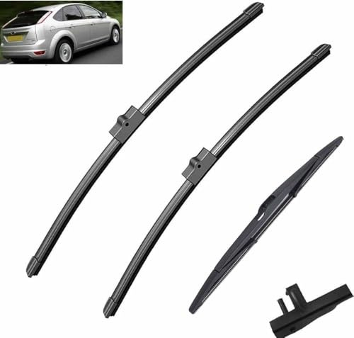 QiaoCL Wischerblatt für Ford Focus 2 2004-2011 26+17+14, eisbeständig, verschleißfest, witterungsbeständig, Fensterwischerteil