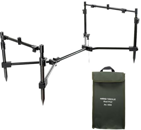 Soporte de trípode plegable rápido para caña de pescar con altura ajustable, peso ligero, desmontable, fácil de usar, ajustable